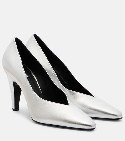 Alaia Alaïa Metallic leather pumps