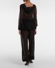 Alaia Alaïa Mid-rise semi-sheer wide-leg pants - 3
