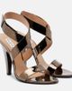 Alaia AlaÃ¯a Mirrored leather sandals - 1