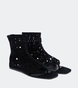 Alaia AlaÃ¯a Neo Vienne suede thong sandals