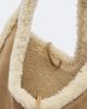 Alaia Alaïa One Piece shearling-lined suede shoulder bag - 3