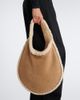 Alaia Alaïa One Piece shearling-lined suede shoulder bag - 6