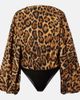 Alaia AlaÃ¯a Oversized animal-print bodysuit - 1