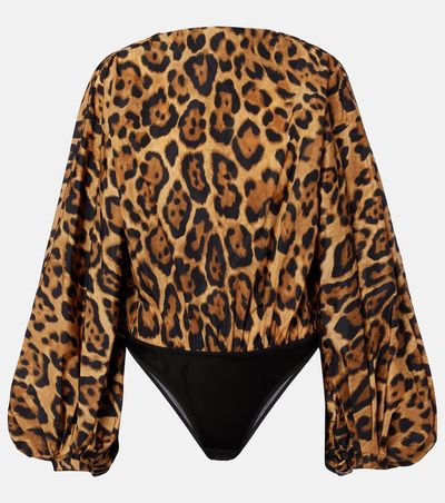Alaia AlaÃ¯a Oversized animal-print bodysuit