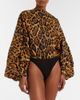 Alaia AlaÃ¯a Oversized animal-print bodysuit - 3