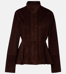 Alaia AlaÃ¯a Peplum suede jacket