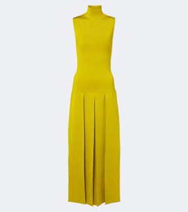 Alaia Alaïa Pleated knitted maxi dress