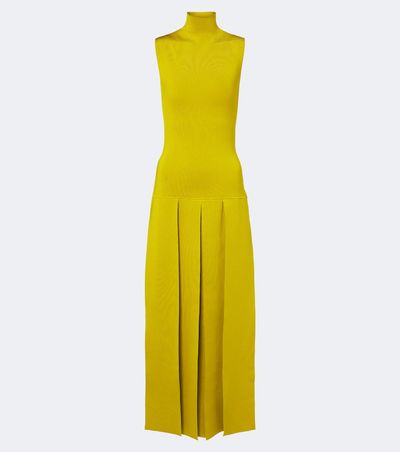 Alaia Alaïa Pleated knitted maxi dress