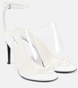 Alaia Alaïa Plexi 90 leather & PU sandals