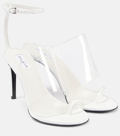 Alaia Alaïa Plexi 90 leather & PU sandals