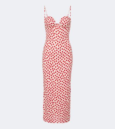 Alaia Alaïa Polka-dot jersey midi dress