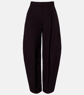 Alaia AlaÃ¯a Poplin barrel-leg pants