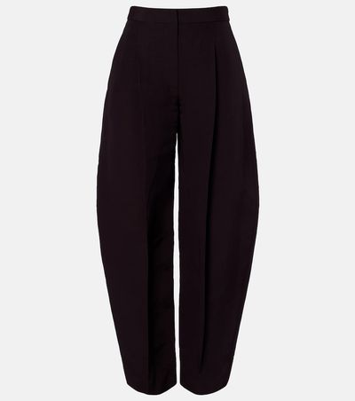 Alaia AlaÃ¯a Poplin barrel-leg pants