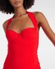 Alaia Alaïa Ribbed-knit halterneck minidress - 4