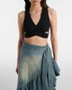 Alaia AlaÃ¯a Ribbed-knit jersey crop top - 2
