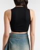 Alaia AlaÃ¯a Ribbed-knit jersey crop top - 4