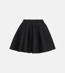 Alaia Alaïa Ribbed-knit wool-blend miniskirt