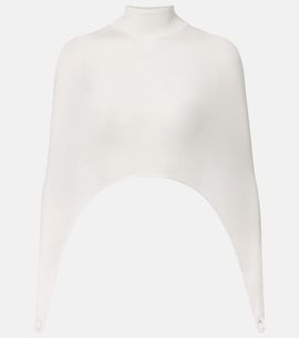 Alaia AlaÃ¯a Second-Skin silk-blend top