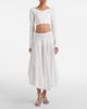 Alaia AlaÃ¯a Semi-sheer asymmetric cotton crÃªpe skirt - 2