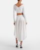 Alaia AlaÃ¯a Semi-sheer asymmetric cotton crÃªpe skirt - 5