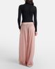 Alaia AlaÃ¯a Semi-sheer linen and silk wide-leg pants - 6