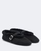 Alaia Alaïa Shearling-trimmed suede Mary Jane flats - 1