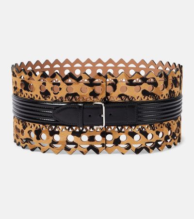 Alaia AlaÃ¯a Small leather corset belt