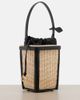 Alaia AlaÃ¯a Small wicker and leather bucket bag - 4