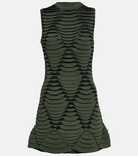 Alaia Alaïa Snake-effect knit minidress
