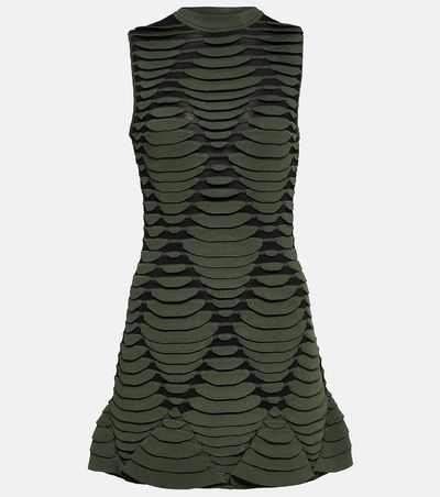 Alaia Alaïa Snake-effect knit minidress