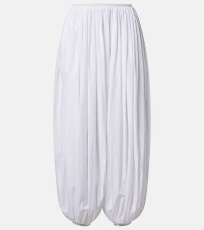 Alaia AlaÃ¯a Striped cotton poplin balloon pants