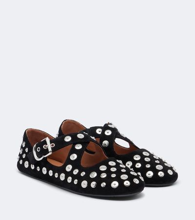 Alaia Alaïa Studded suede ballet flats