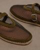 Alaia Alaïa Suede-trimmed fishnet espadrilles - 3