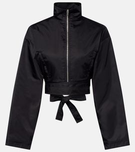 Alaia AlaÃ¯a Taffeta belted bomber jacket