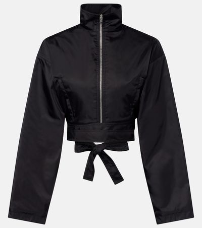 Alaia AlaÃ¯a Taffeta belted bomber jacket