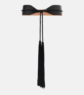 Alaia AlaÃ¯a Tassel-trimmed leather belt