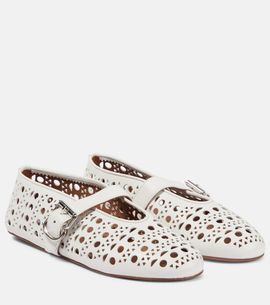 Alaia Alaïa Vienne leather ballet flats