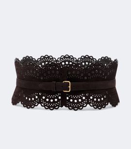 Alaia Alaïa Vienne suede corset belt
