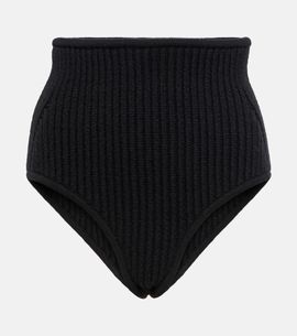 Alaia AlaÃ¯a Wool and cashmere-blend briefs