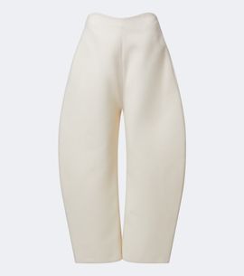 Alaia AlaÃ¯a Wool crÃªpe barrel-leg pants