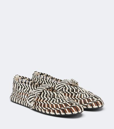 Alaia Alaïa Woven leather ballet flats