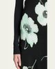 ALAIA Asymmetric Floral-Print Jersey Midi Skirt - 5