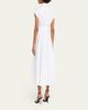ALAIA Belted Cotton Poplin Midi Dress - 3
