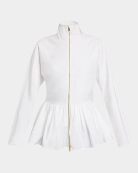 ALAIA Cotton Poplin Peplum Jacket
