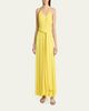 ALAIA Crossover Wrap Jersey Halter Maxi Dress - 2