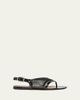 ALAIA Fishnet Patent Leather Flat Thong Sandals - 1