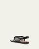 ALAIA Fishnet Patent Leather Flat Thong Sandals - 2