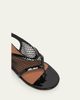 ALAIA Fishnet Patent Leather Flat Thong Sandals - 3