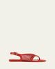 ALAIA Fishnet Suede Flat Thong Sandals - 1