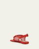 ALAIA Fishnet Suede Flat Thong Sandals - 2
